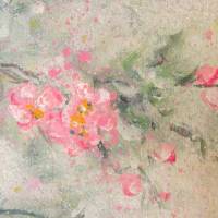 DREAMY WILDROSES  - romantisches Blumenbild mit Glitter im Shabby-Chic-Look 60cmx60cm Bild 6