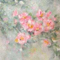 DREAMY WILDROSES  - romantisches Blumenbild mit Glitter im Shabby-Chic-Look 60cmx60cm Bild 8