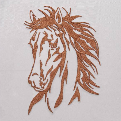 Stickdatei Pferdekopf links - 13 x 18 Rahmen - Pferdestickerei, tierische Stickmotive, Tiere, digitale Stickdatei