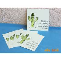 Coole Glückwunschkarte "Kaktus" | Geschenkanhänger, Grußkarte Bild 1