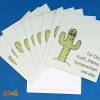 Coole Glückwunschkarte "Kaktus" | Geschenkanhänger, Grußkarte Bild 3