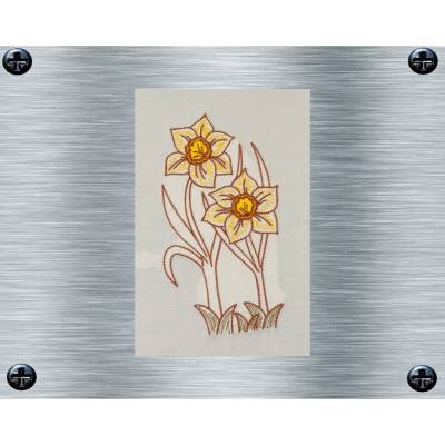 Stickdatei Narzissen uni / bunt - 13 x 18 Rahmen - Botanische Stickmotive, Blumenstickerei, Tulpen, digitale Stickdatei
