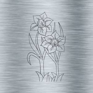 Stickdatei Narzissen uni / bunt - 13 x 18 Rahmen - Botanische Stickmotive, Blumenstickerei, Tulpen, digitale Stickdatei Bild 3