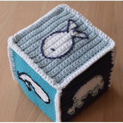 Häkelanleitung Würfel mit maritimen Motiven, pdf-Datei