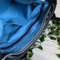 Handtasche , Umhängetasche Graublau/Blau Bild 10