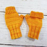 Baby Armstulpen Orange mit Klappbund - bis 16 Monate Bild 4