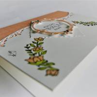 Aufwendig gestaltete Rosa/Weiße Hochzeitskarten Stampin’Up Handarbeit Bild 3