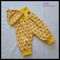2-teiliges Babyset "Sonne" Größe 62, genäht aus Jersey in gelb, von he-ART by helen hesse Bild 2