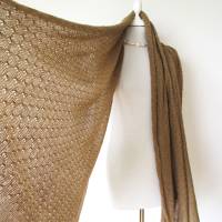 Kaschmir-Schal mit Seide in Kaffee-braun, gestricktes Tuch für Damen extra breit, edles Geschenk für Frauen Bild 2