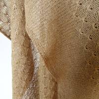 Kaschmir-Schal mit Seide in Kaffee-braun, gestricktes Tuch für Damen extra breit, edles Geschenk für Frauen Bild 5