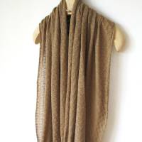 Kaschmir-Schal mit Seide in Kaffee-braun, gestricktes Tuch für Damen extra breit, edles Geschenk für Frauen Bild 7