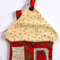 Nikolaushäuschen schöner Advents- und Weihnachts-Dekohänger genäht von Hobbyhaus Bild 1