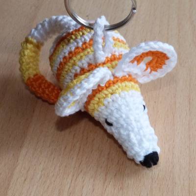 Häkelanleitung Schlüsselanhänger Maus, Taschenbaumler, pdf-Datei