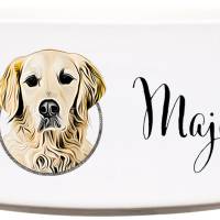 Keramik Futternapf GOLDEN RETRIEVER ︎ personalisiert ︎ Hundenapf mit Name Bild 1