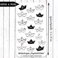 Stickerbogen Papierbötchen Bild 7