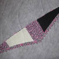 Dreieckstuch, Schaltuch aus handgefärbter Wolle, gestrickt und gehäkelt, Schal, Stola Bild 5