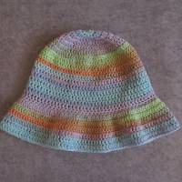 Sommer-Hut aus tollem seidig glänzendem Garn, Häkelhut Bild 4