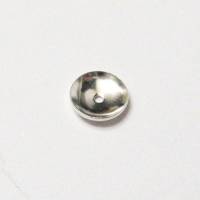 2 Stück Perlenkappen 8 mm aus Silber 925, Schmuckteilen, Schmuck basteln, Schmuckperle Hochglanz Bild 1
