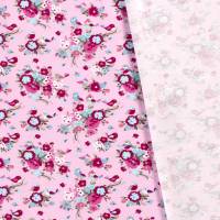 Jersey Baumwolljersey Vögel, Blumen helles pink Oeko-Tex Standard 100(1m/14,-€) Bild 4
