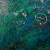 Acrylbild SILBERREGEN Acrylmalerei Gemälde abstrakte Kunst auf Keilrahmen grünes Bild Malerei Kunst direkt vom Künstler Bild 7