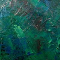 Acrylbild SILBERREGEN Acrylmalerei Gemälde abstrakte Kunst auf Keilrahmen grünes Bild Malerei Kunst direkt vom Künstler Bild 8
