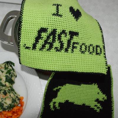 DIY Häkelanleitung humorvolle Doubleface-Topflappen zum Thema Wild (PDF)