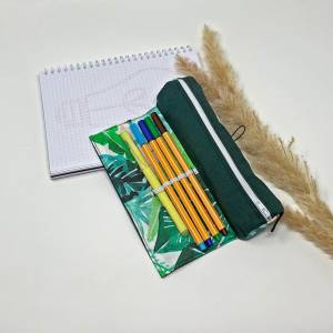 personalisiertes Federmäppchen grün für Schule, Stiftemäppchen für Studium, Stifteetui für Mädchen, Geschenk Studentin S Bild 2