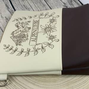Alpenliebe Tasche Milow beige/braun Handmade bestickt - aus Kunstleder mit passendem Schultergurt - Tasche - Handtasche Bild 7
