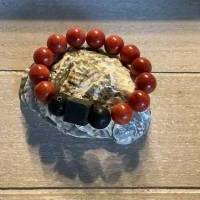 Wunderschönes Armband mit Schaumkorallen und Lavastein,Rotes Perlenarmband,Armschmuck,Extravagantes Armband,Schmuck Bild 2