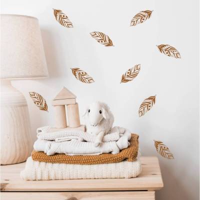 Wandsticker Wandtattoo BOHO FEDERN Kinderzimmern Wanddeko Set Kinderzimmerdeko, Wandaufkleber Boho mehfarbige Tü