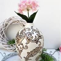 Vase Blumenvase Keramik florales Muster Bild 6