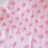 Kissenbezug in rosa und weiß mit Rosen, Kopfkissenbezug Bettwäsche aus Bauernstoff - Vintage Landhauslook Bild 2