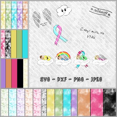 Plotterdatei STERNENKIND - Engel - Baby - Digipapier - Mithstoff - Verlust - Kind - Totgeburt - Trauer - Kindstod - Tod
