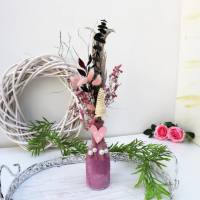 Trockenblumenstrauß mit Vase rosa-natur Bild 5