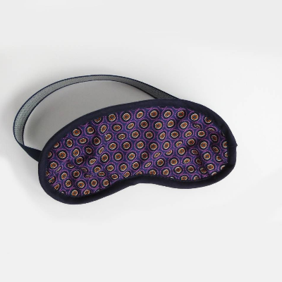 Schlafmaske Schlafbrille Baumwolle Upcycling lila