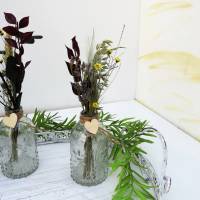 Tischdeko Trockenblumen in klaren Glasvasen 3er Set Stückpreis 7,95 Euro Bild 5