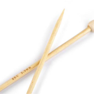 Stricknadeln Gr. 3 - 3,5 - 4 Bambus 35cm