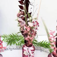 Tischdeko Trockenblumen in rosa Glasvasen 3er Set Stückpreis 7,95 Euro Bild 6