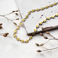 Blümchen • zarte Halskette aus Edelstahl | Halsschmuck | Geschenke für Frauen | Freundin | Schwester | Mama Bild 1