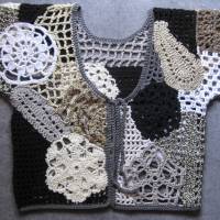 Auffällige Häkeljacke, freeform crochet, einzigartige Sommerjacke Bild 3