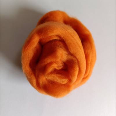 Filzwolle in Orange ca. 12 g