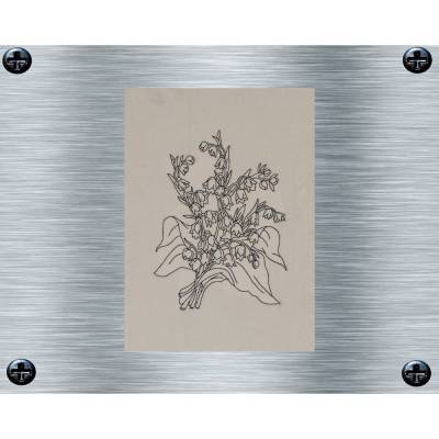 Stickdatei Redwork Schneegloeckchen - 13 x 18 Rahmen - Botanische Stickmotive, Blumenstickerei, Nadelmalerei