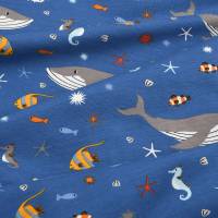 Baby Frühchen Jungen Knotenmütze Zipfelmütze Maritim "Meerestiere & Wale" blau Geschenk Geburt Sommer Bild 4