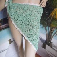 Handgehäkelter grüner Bikini mit Perlen und Chacheur, Bild 4