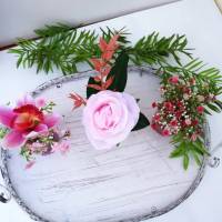 Tischdeko dekorierte Vase 3er Set rosa Stückpreis 7,95 Euro Bild 2
