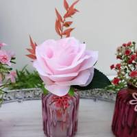 Tischdeko dekorierte Vase 3er Set rosa Stückpreis 7,95 Euro Bild 5