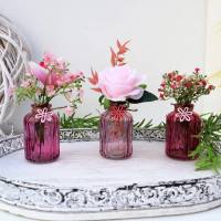 Tischdeko dekorierte Vase 3er Set rosa Stückpreis 7,95 Euro Bild 7