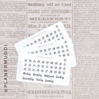 Planersticker-Set Mini Monthly (013) für dein Bullet Journal, Filofax oder individuellen Kalender Bild 1