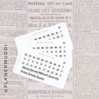 Planersticker-Set Mini Monthly (028) für dein Bullet Journal, Filofax oder individuellen Kalender Bild 1