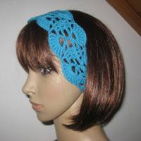 Haarband aus elastischer Baumwolle, Stirnband, Haarschmuck, gehäkelt Bild 2